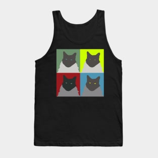 Pop Art Abstract Cats Tank Top